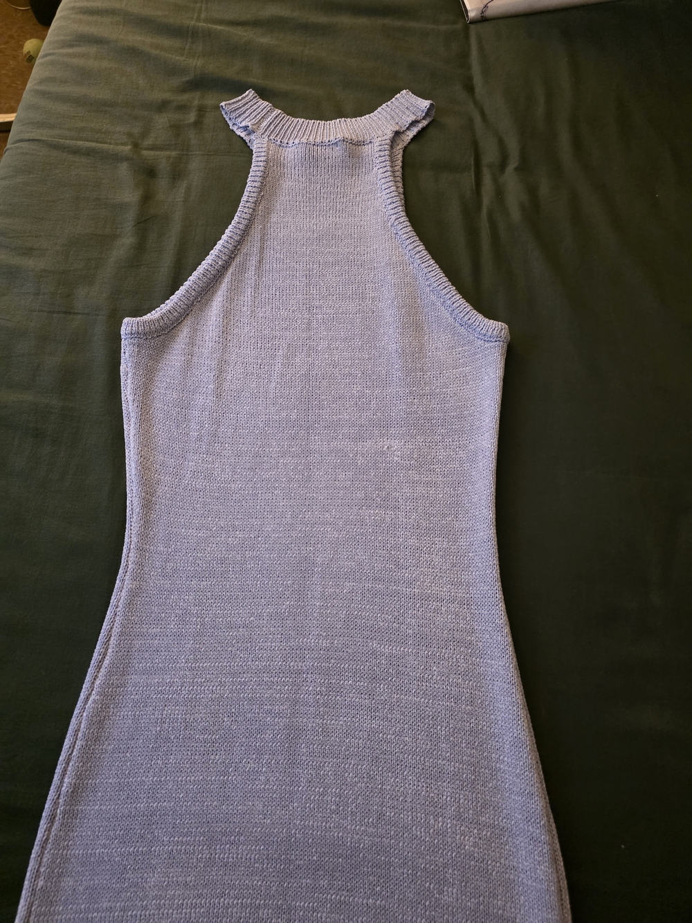 Wow Couture Lavender Ribbed Knit Tank Dress